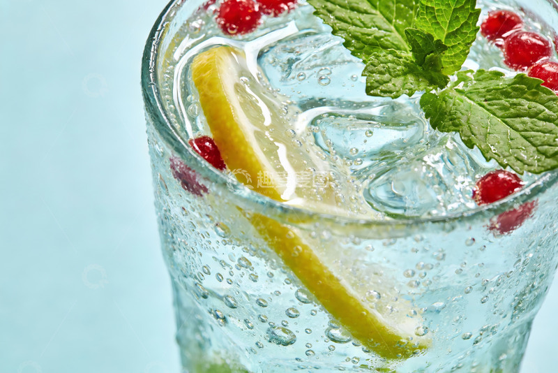 高清大图下载【趣麦麦图】冰爽柠檬饮品特写