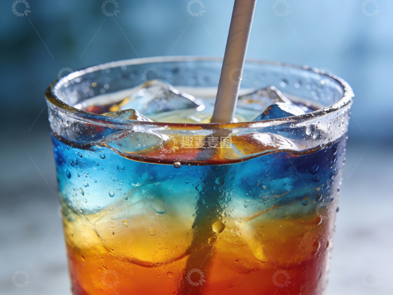 高清大图下载【趣麦麦图】冰镇分层饮品特写