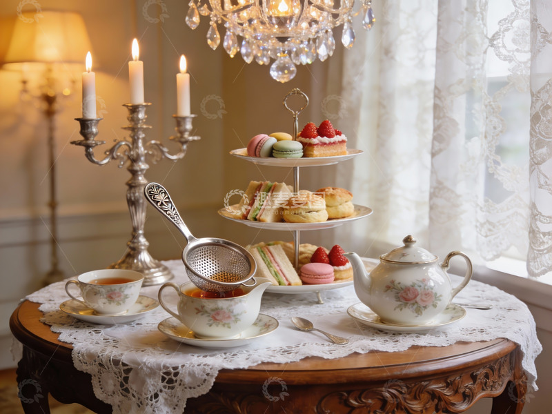 高清大图下载【趣麦麦图】精致下午茶摆盘