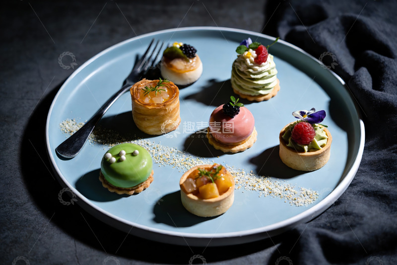 高清大图下载【趣麦麦图】精致甜点摆盘