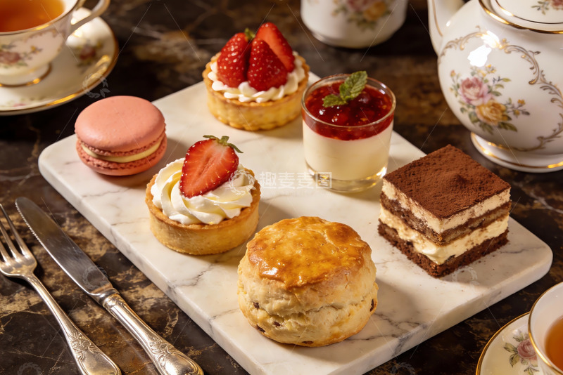高清大图下载【趣麦麦图】精致下午茶甜点摆盘