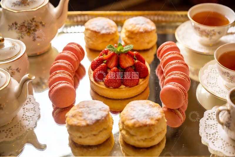 高清大图下载【趣麦麦图】精致下午茶点心摆盘