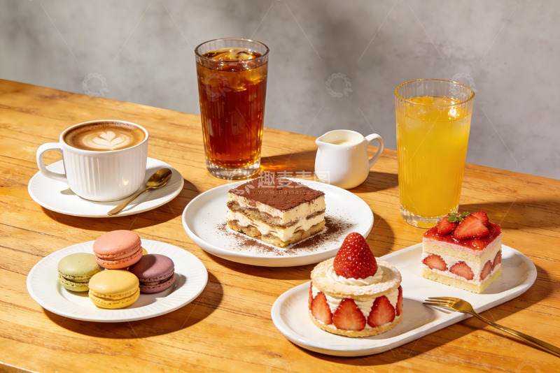 高清大图下载【趣麦麦图】咖啡甜品下午茶摆盘