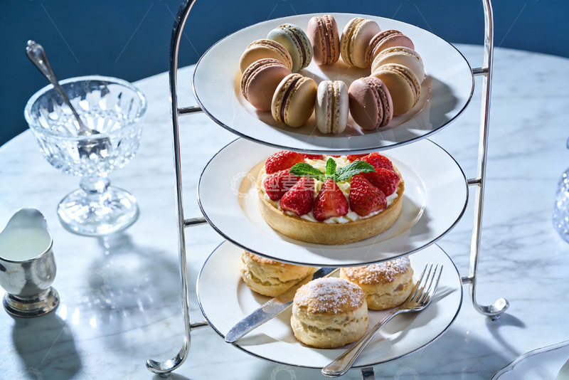 高清大图下载【趣麦麦图】三层甜点架精美下午茶