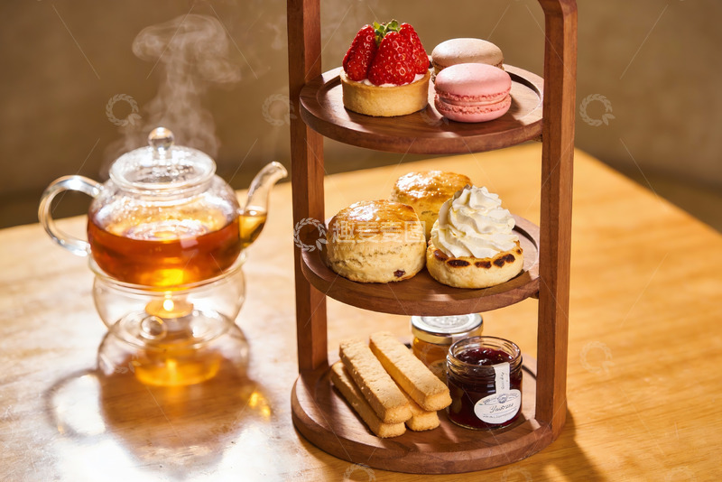 高清大图下载【趣麦麦图】英式下午茶点心与热茶