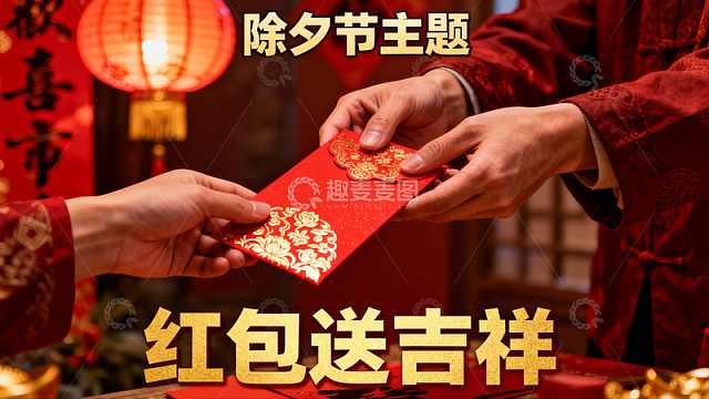 除夕红包传递吉祥祝福
