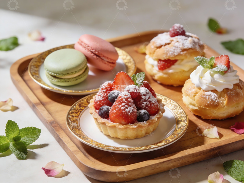 高清大图下载【趣麦麦图】精致甜点摆盘诱人美味