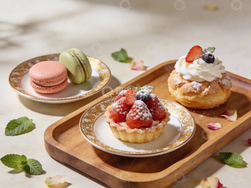 高清大图下载【趣麦麦图】精致甜点摆盘