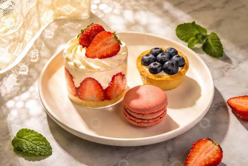 高清大图下载【趣麦麦图】精致甜点摆盘