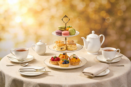 精致下午茶摆盘