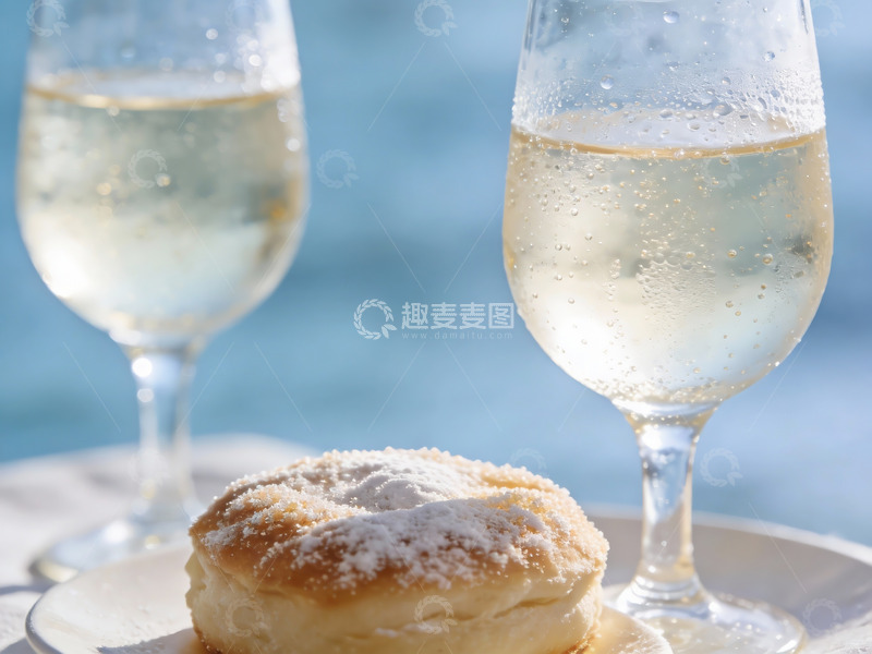 高清大图下载【趣麦麦图】甜点与香槟的惬意时光