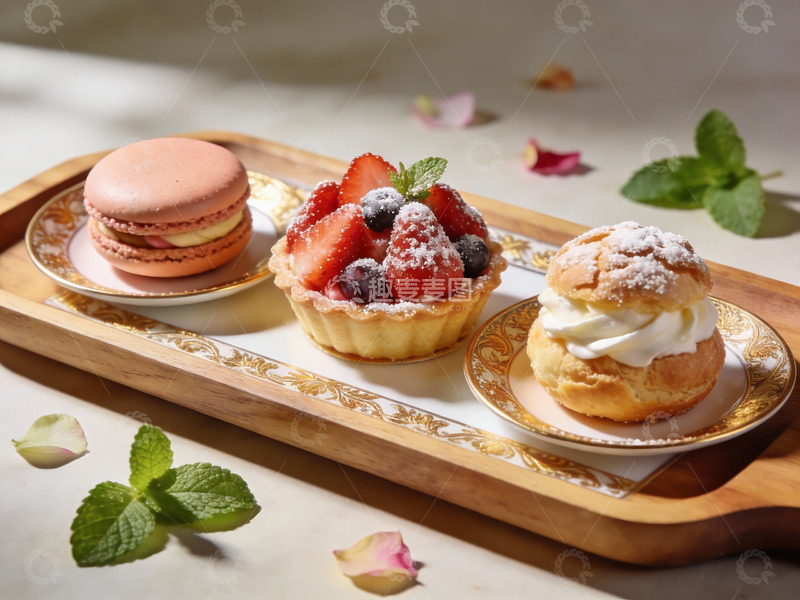 高清大图下载【趣麦麦图】精致甜点摆盘展示
