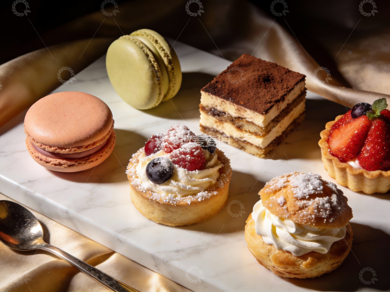 高清大图下载【趣麦麦图】精致甜点拼盘展示