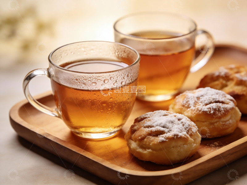 高清大图下载【趣麦麦图】热茶与糕点的温馨下午茶