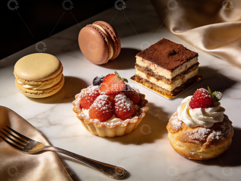 高清大图下载【趣麦麦图】精致甜点摆盘