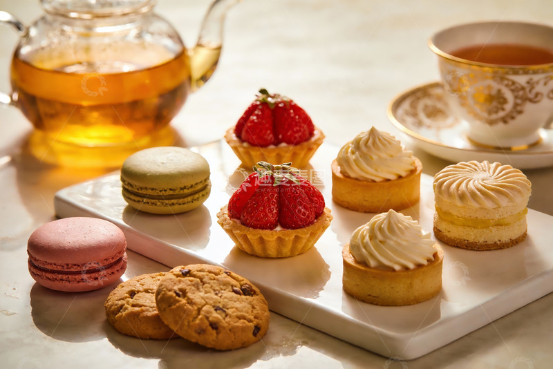 高清大图下载【趣麦麦图】精致下午茶甜点与茶具