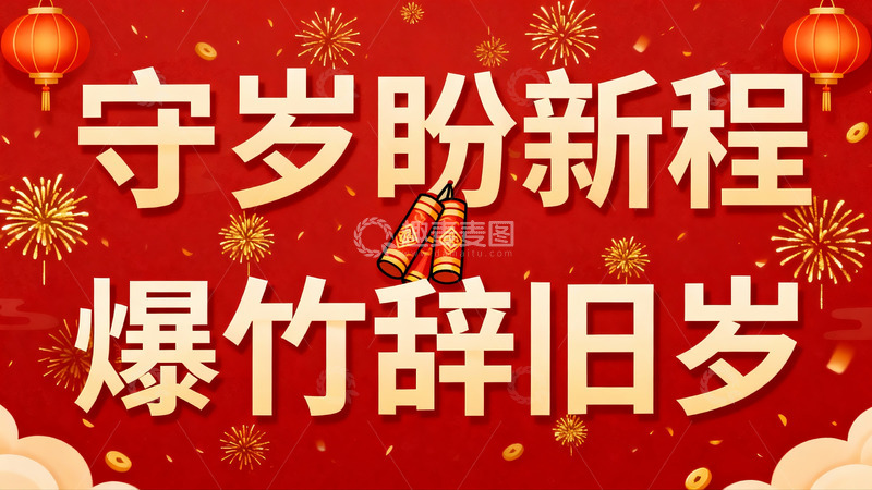 高清大图下载【趣麦麦图】春节庆祝海报新年氛围浓厚