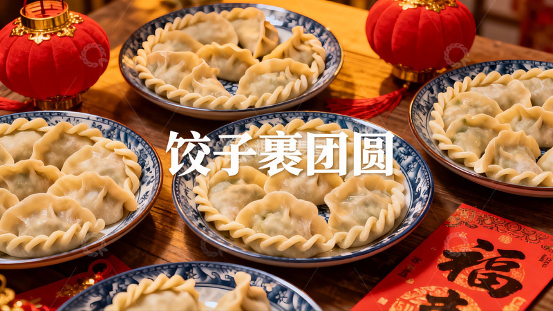 高清大图下载【趣麦麦图】饺子团圆夜摆盘