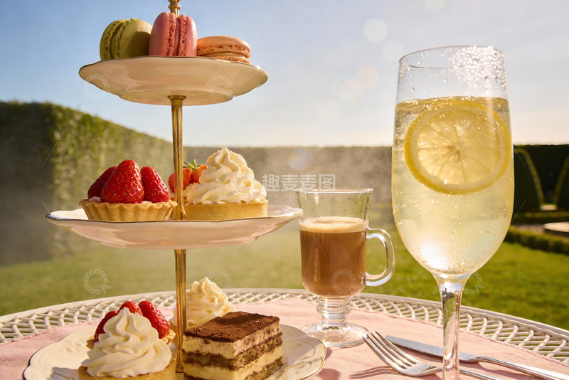 高清大图下载【趣麦麦图】户外下午茶甜点与饮品