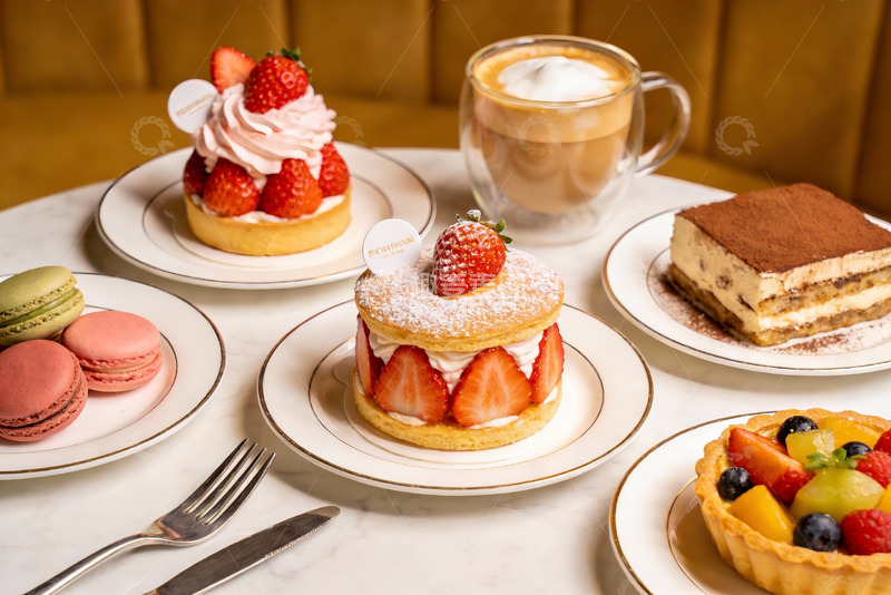 高清大图下载【趣麦麦图】精致甜品与咖啡摆盘
