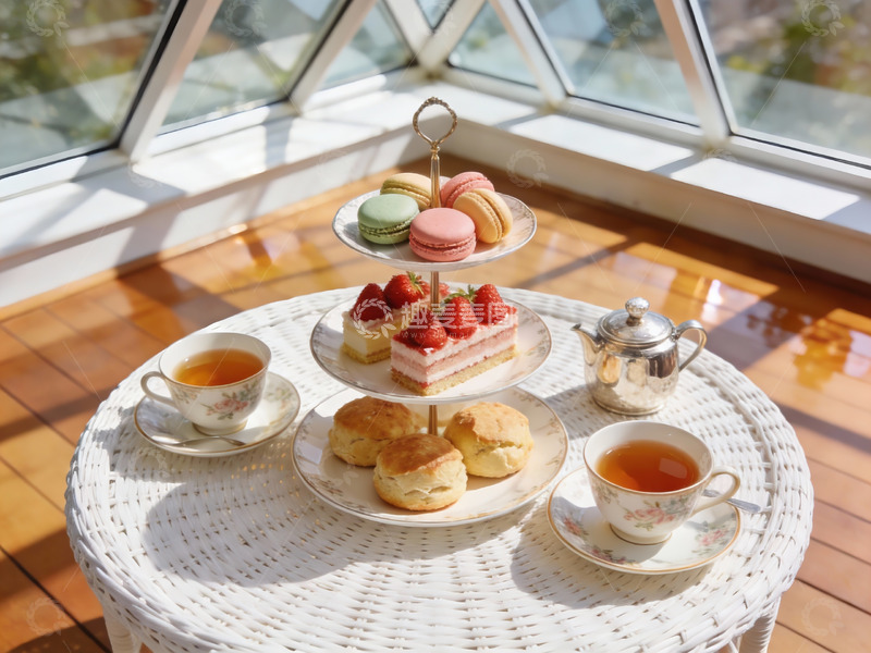高清大图下载【趣麦麦图】阳光下午茶时光