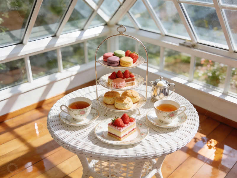 高清大图下载【趣麦麦图】阳光下午茶时光