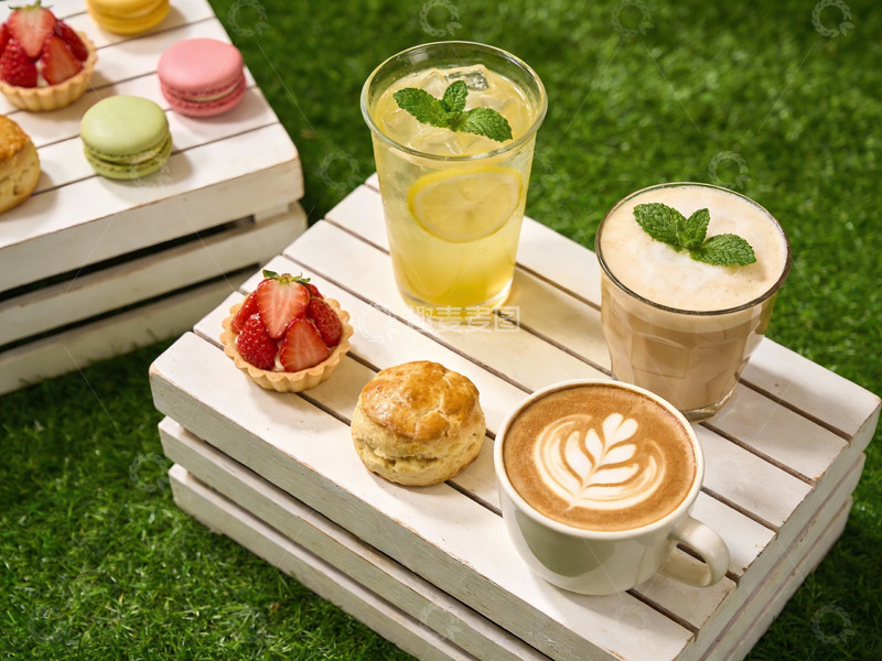 高清大图下载【趣麦麦图】户外饮品甜点摆盘