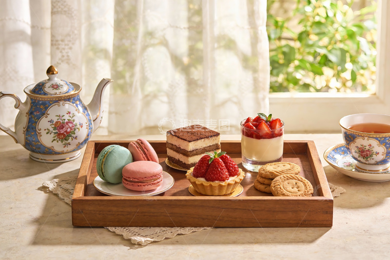 高清大图下载【趣麦麦图】精致下午茶点心摆盘
