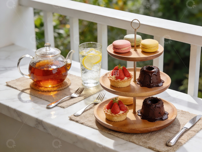 高清大图下载【趣麦麦图】阳台下午茶时光
