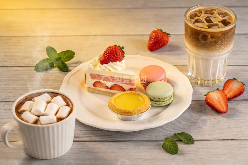 高清大图下载【趣麦麦图】草莓甜品与饮品