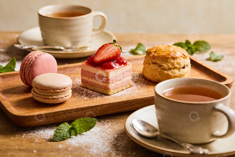 高清大图下载【趣麦麦图】精致下午茶甜点与茶饮