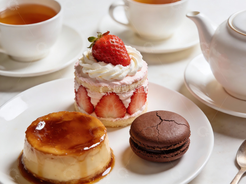 高清大图下载【趣麦麦图】精致下午茶甜点与茶饮
