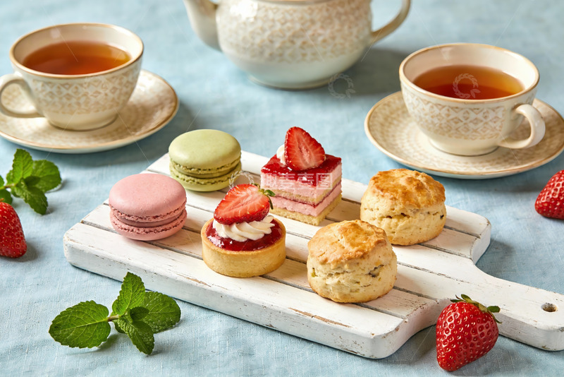 高清大图下载【趣麦麦图】精致下午茶甜点与茶饮
