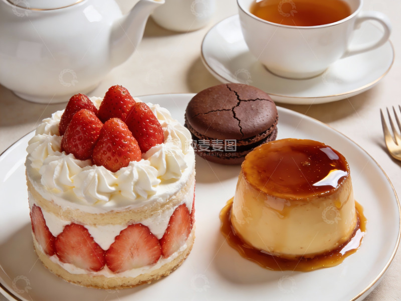 高清大图下载【趣麦麦图】精致甜点下午茶摆盘