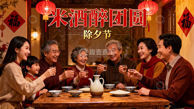 除夕团圆饭家人欢聚一堂