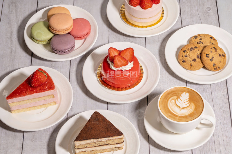 高清大图下载【趣麦麦图】精致甜点与咖啡摆盘