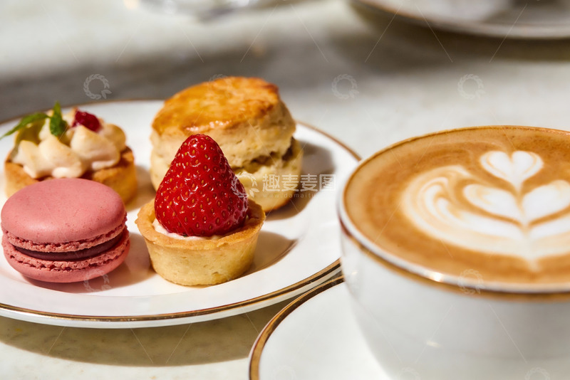 高清大图下载【趣麦麦图】精致下午茶甜点与咖啡