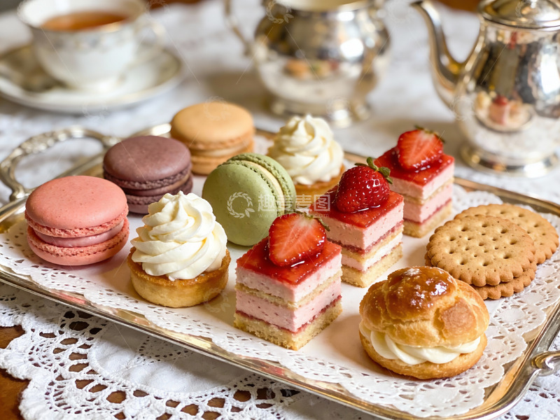 高清大图下载【趣麦麦图】精致下午茶甜点摆盘