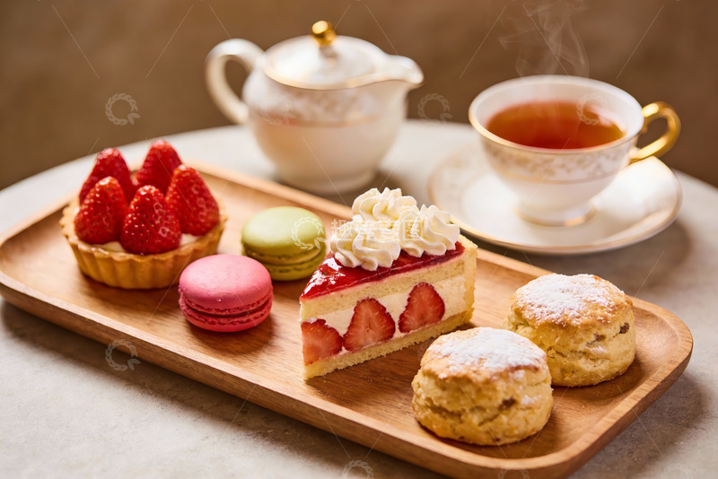 高清大图下载【趣麦麦图】精致下午茶甜点与红茶