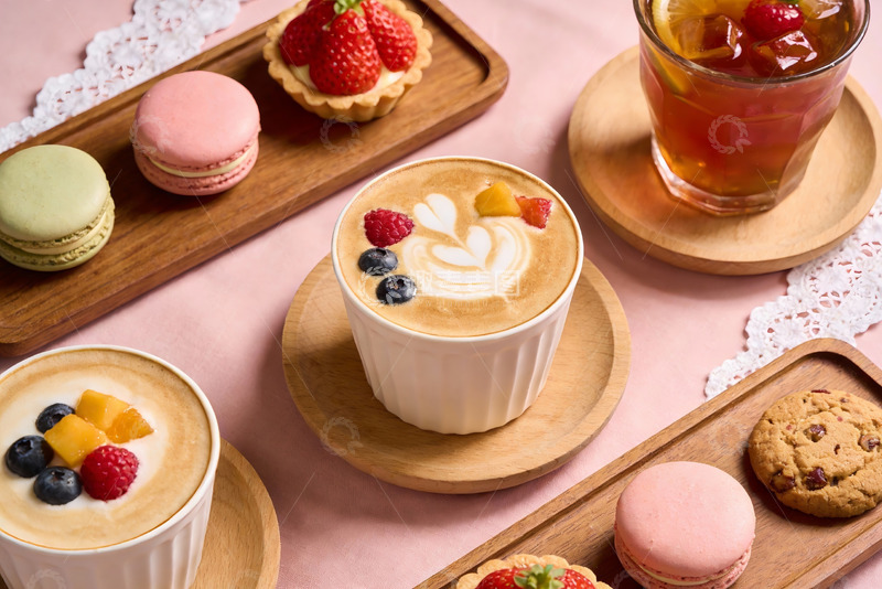 高清大图下载【趣麦麦图】精致咖啡甜点摆盘