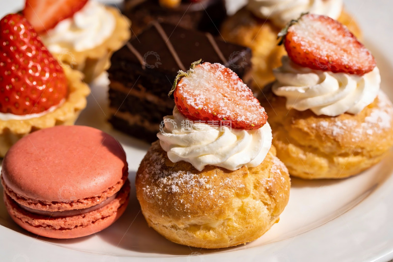 高清大图下载【趣麦麦图】精致甜点拼盘诱人美味