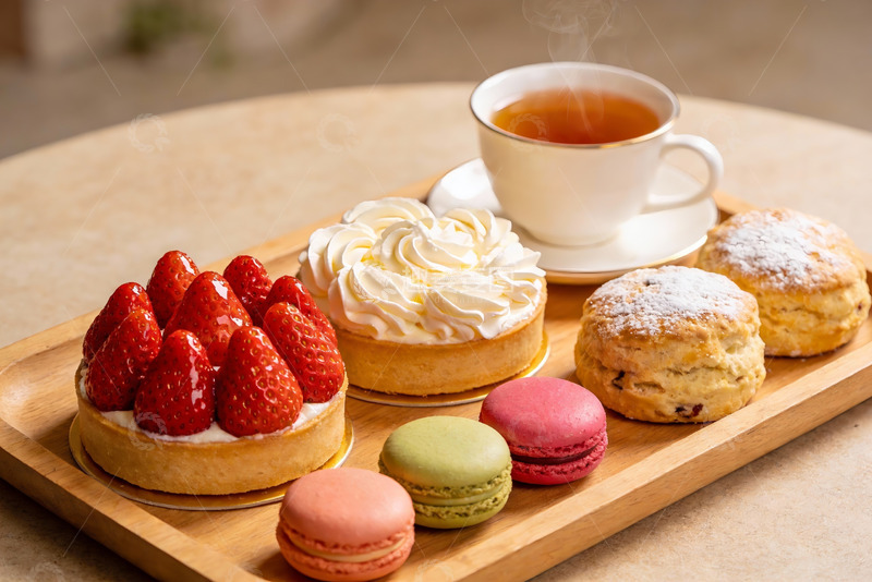 高清大图下载【趣麦麦图】下午茶甜点与红茶