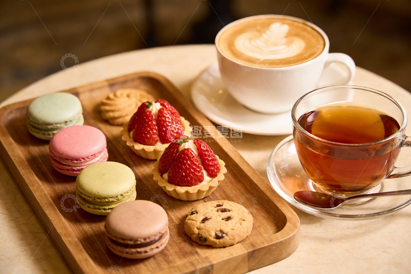 高清大图下载【趣麦麦图】咖啡与甜点的惬意时光