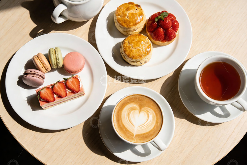 高清大图下载【趣麦麦图】下午茶甜点与饮品