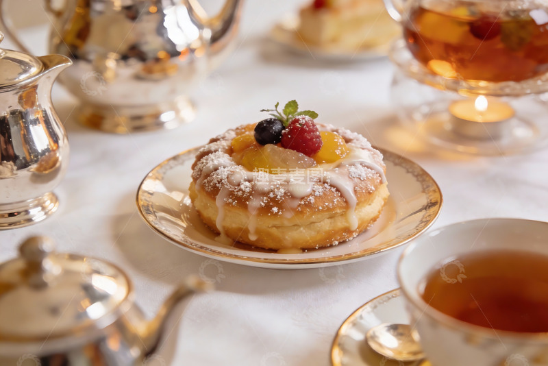 高清大图下载【趣麦麦图】精致下午茶甜点与茶具