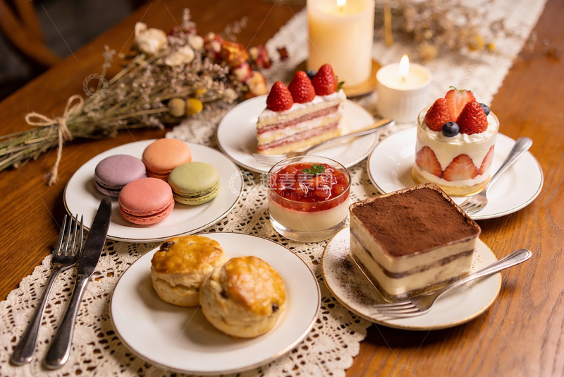 高清大图下载【趣麦麦图】精致甜品下午茶摆盘