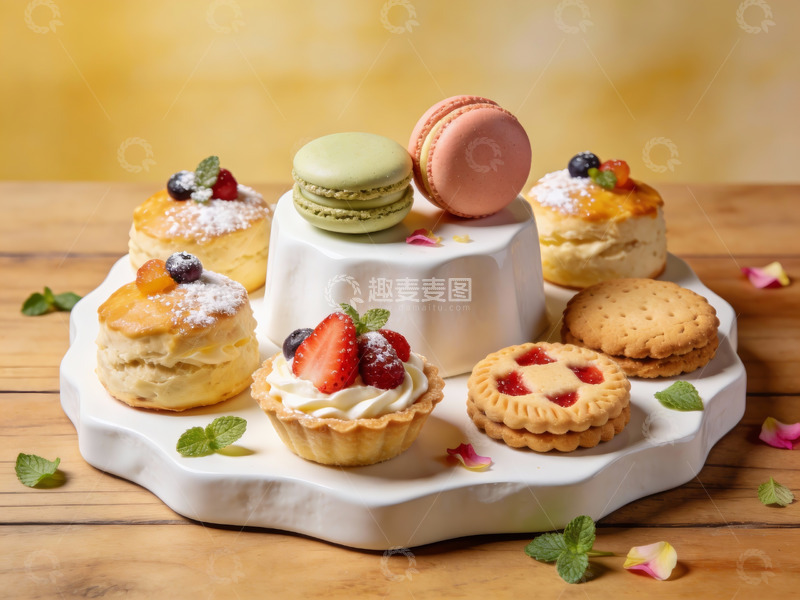 高清大图下载【趣麦麦图】精致甜点摆盘美食诱人