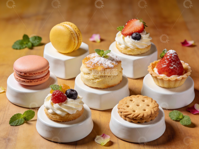 高清大图下载【趣麦麦图】精致甜点摆盘展示