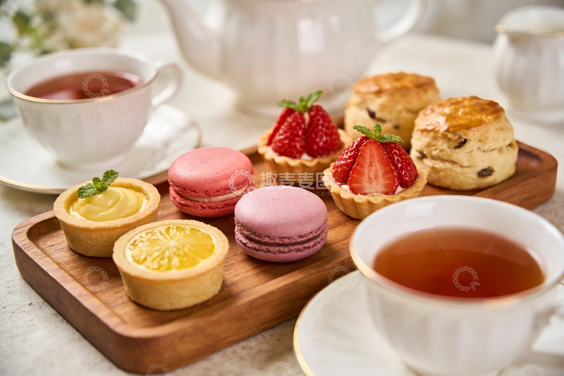 高清大图下载【趣麦麦图】精致下午茶点心与红茶
