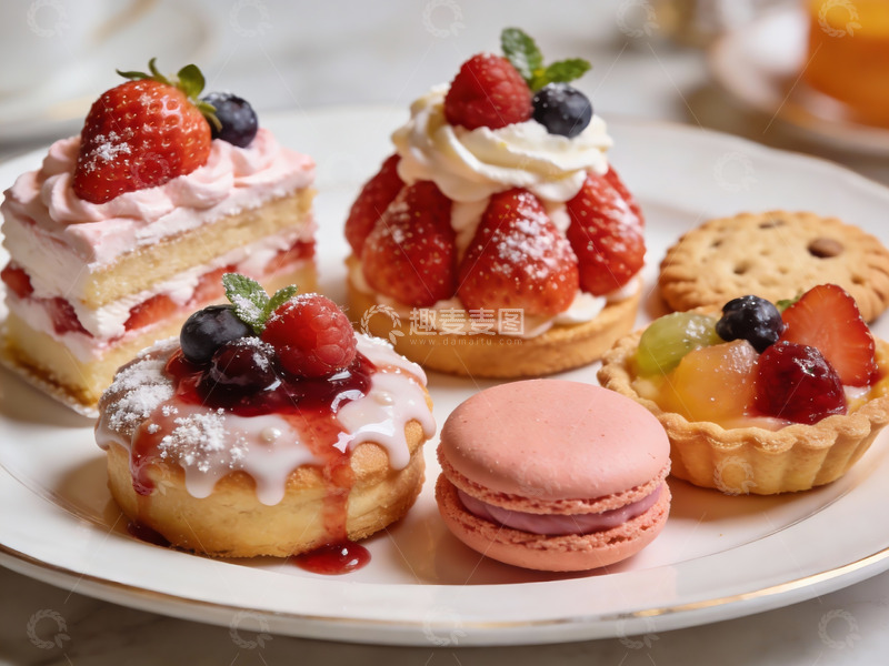 高清大图下载【趣麦麦图】精致水果甜点拼盘